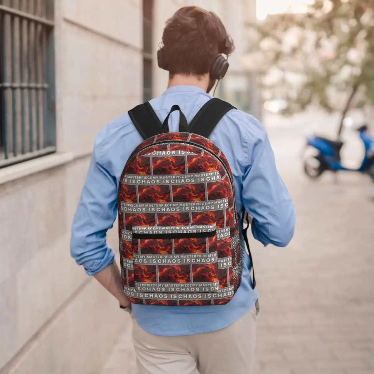 Zaino Chaos Is My Masterpiece, borsa per libri per studenti, borsa da scuola per bambini, borse a tracolla per laptop per uomo e donna