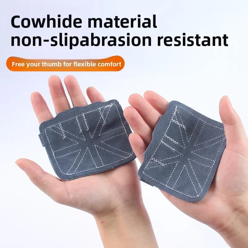 Square Cowhide Four-finger Palm Guard Fitness Hand Guard Horizontal Bar Pull-up Non-slip and Wear-resistant Unisex Anti-cocoon