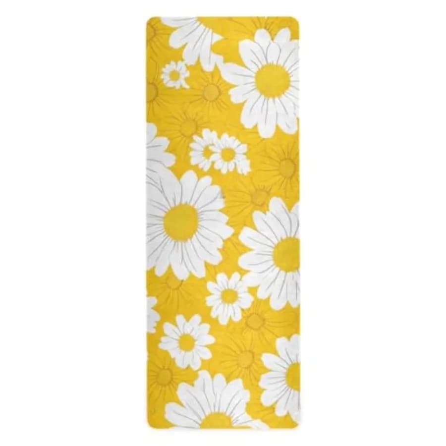 Tappetino da yoga Yellow Daisy, tappetino da fitness antiscivolo ed ecologico per yoga, pilates e allenamenti a terra, per donne e uomini, 71 x 26