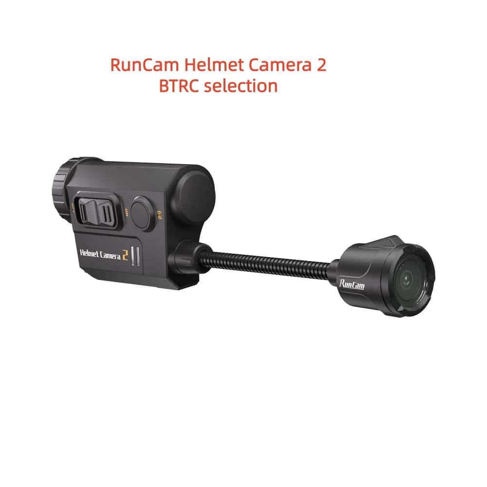 Telecamera per Casco RunCam 2 con Lente Regolabile, Batteria a Lunga Durata, Impermeabile, Antipolvere, BLE 5.4, WiFi 5Ghz, Action Cam con Selezione BTRC