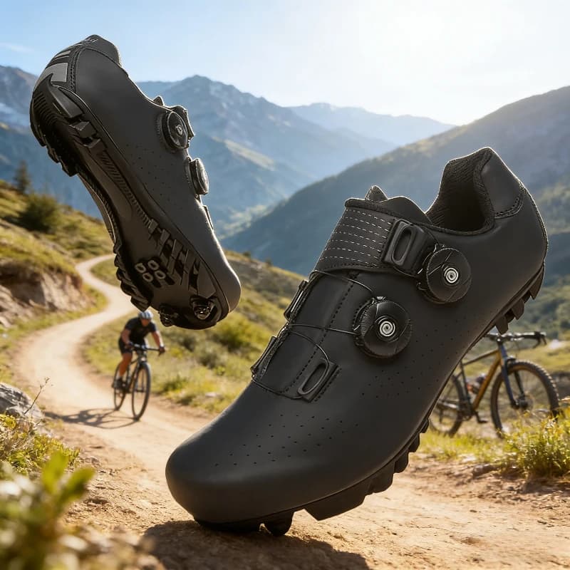 Scarpe da Ciclismo per Uomo e Donna, Adatte per Sport di Montagna, con Sistema di Bloccaggio Automatico, Traspiranti, per MTB