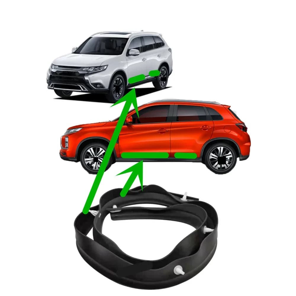 Guarnizione porta in gomma da 1 pezzo per Outlander 2013-2019 5725A289 GF GG Striscia meteorologica per Asx RVR GA resistente alla pioggia 2010-2020 5725A290