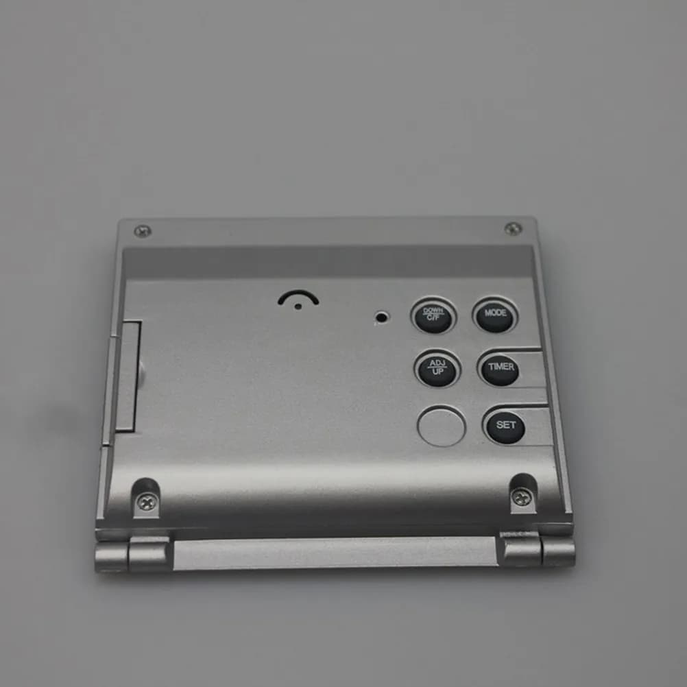 Sveglia Digitale a Specchio Creativa Ultrasottile Pieghevole da Parete e Scrivania con Display LCD Temperatura e Calendario da Viaggio