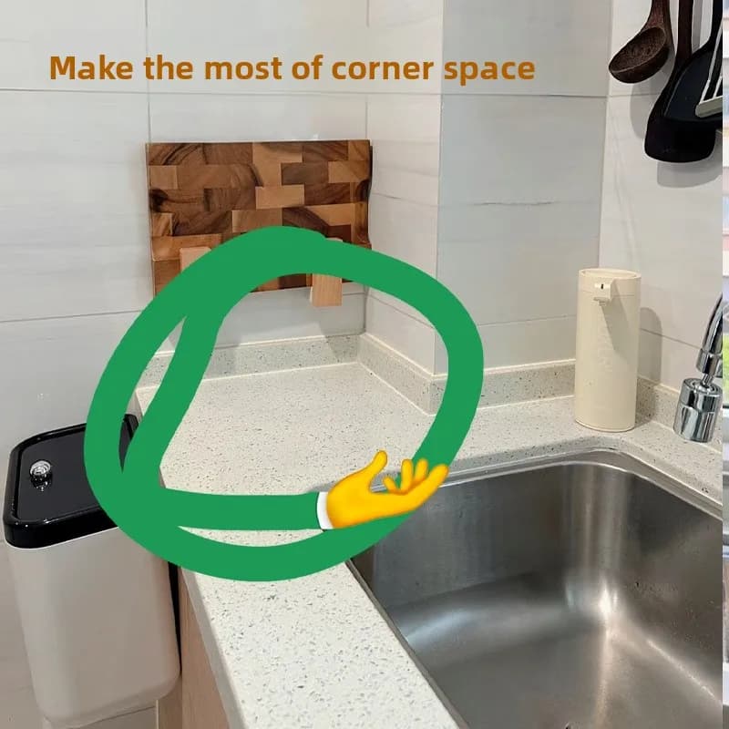 Kitchen Corner Storage Rack Dish Drainer Home Countertop Bowl Holder Cutting Board Organizer Stainless Steel Kitchen Accessory