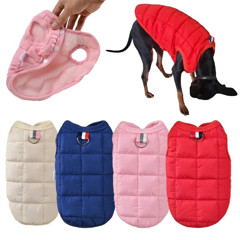 Abbigliamento Invernale per Cani, Giacca Calda in Cotone per Cuccioli, Costume per Bulldog Francese, Chihuahua, Poodle, Cappotto per Cani e Gatti di Piccola e Media Taglia