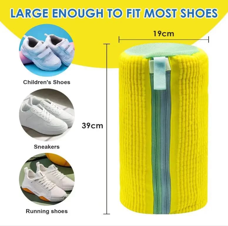 1/4 Pezzi Sacchetto per Lavaggio Scarpe, Rete Imbottita, Protezione per Scarpe, Fibra Soffice, Poliestere, per Lavatrice, Sacchetto per Bucato, Sacchetto per Asciugatura