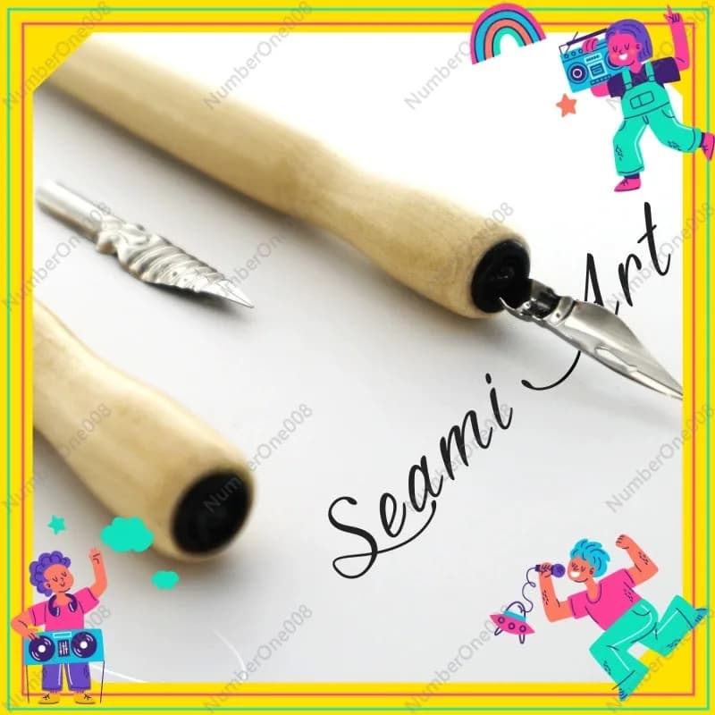 Vintage Wooden Dip Pen Set for Calligraphy and Drawing with Interchangeable Nibs Artistic Writing Tool