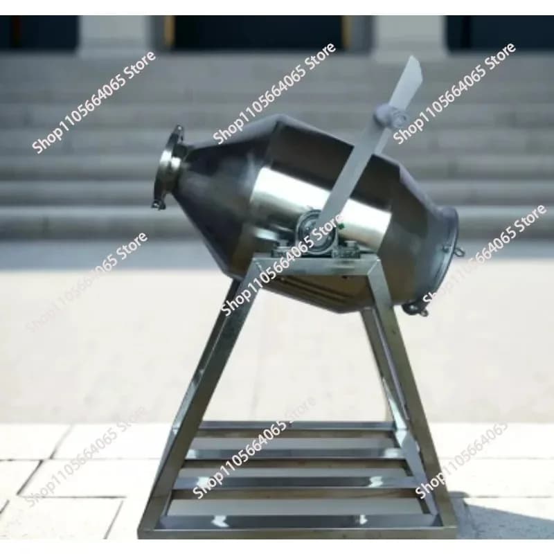 1pcs Small Waist Drum Dry Powder Mixer, Stainless Steel Food Grade Blender for Powder Mixing