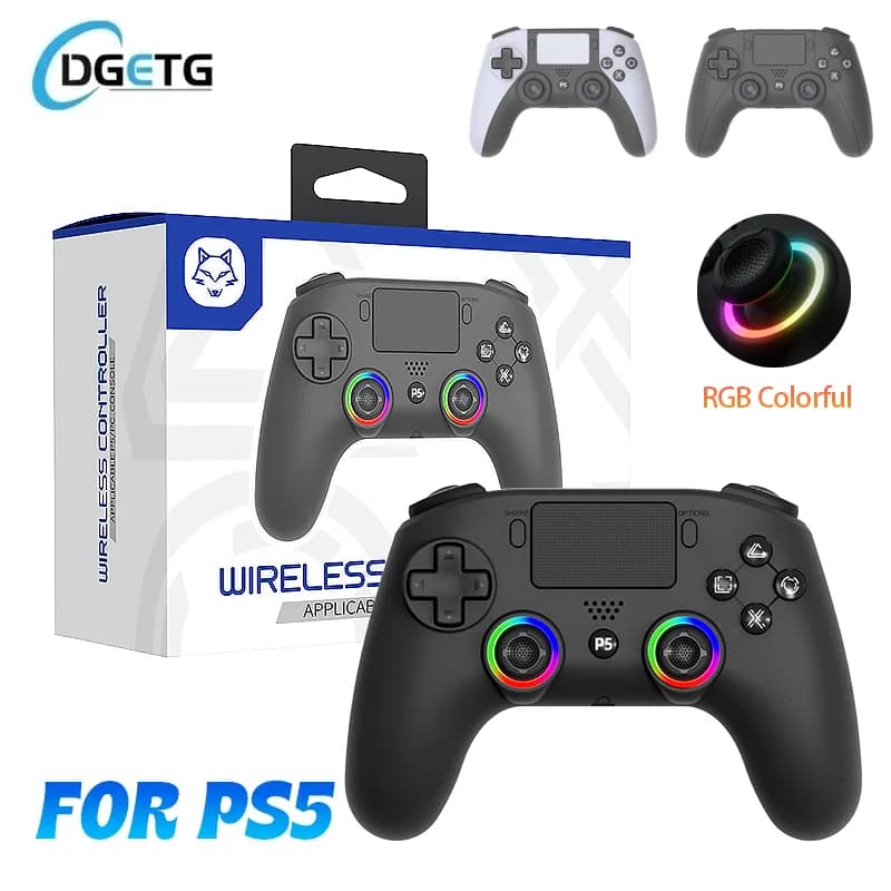 Controller di gioco wireless Vibrazione Luce RGB Gamepad per Sony PlayStation 5 PS5 Slin Console per videogiochi PC Gamepad Accessorie