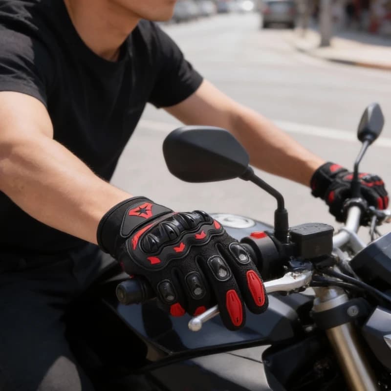 VEMAR Summer Motorcycle Gloves Full Finger Touch Screen Breathable Men Women for ATV MTB Cycling Motorbike Riding