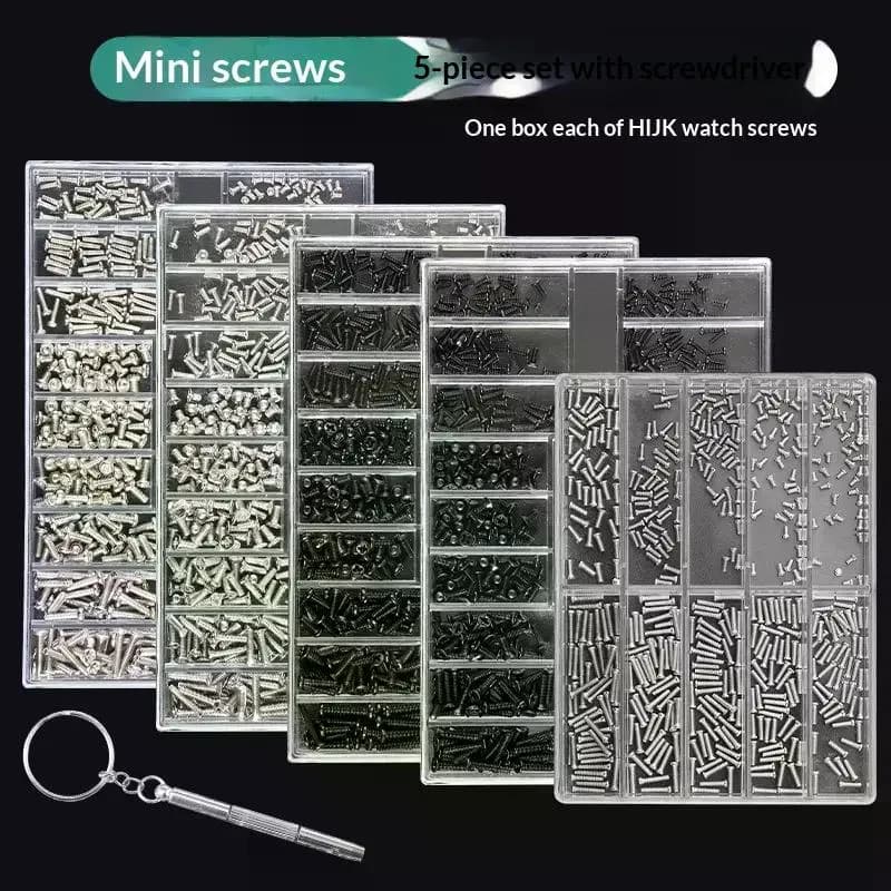 1 Set Watch Screw Box 18 Types Screws Kit Mini Flat Head Screw For Phone Tablet Camera Lens Laptop Repair Accessories