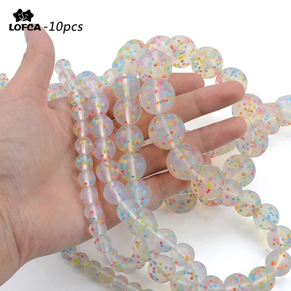LOFCA Nuove Perle di Coriandoli Silicone BPA Libero Massaggiagengive 20 pz Spruzza Esagono Perline Sparse Forma Rotonda Dentizione Del Bambino Ciuccio