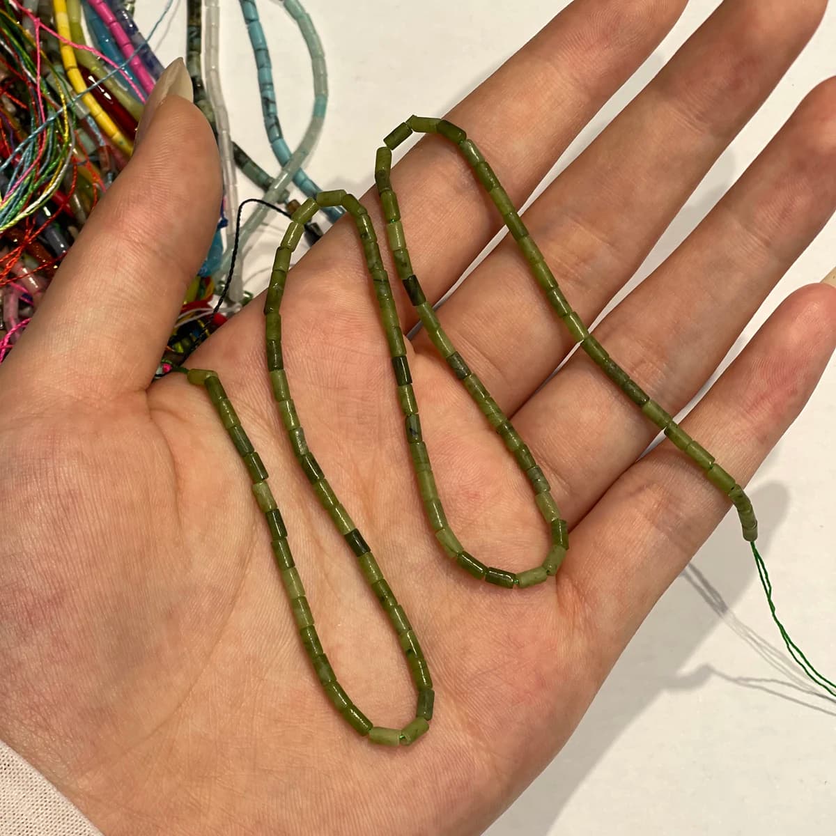 DIY Isolation Beads Natural Stone Round Tube Beads 3.5x7mm For Jewelry Making DIY Necklace Bracelet Chain Accessory