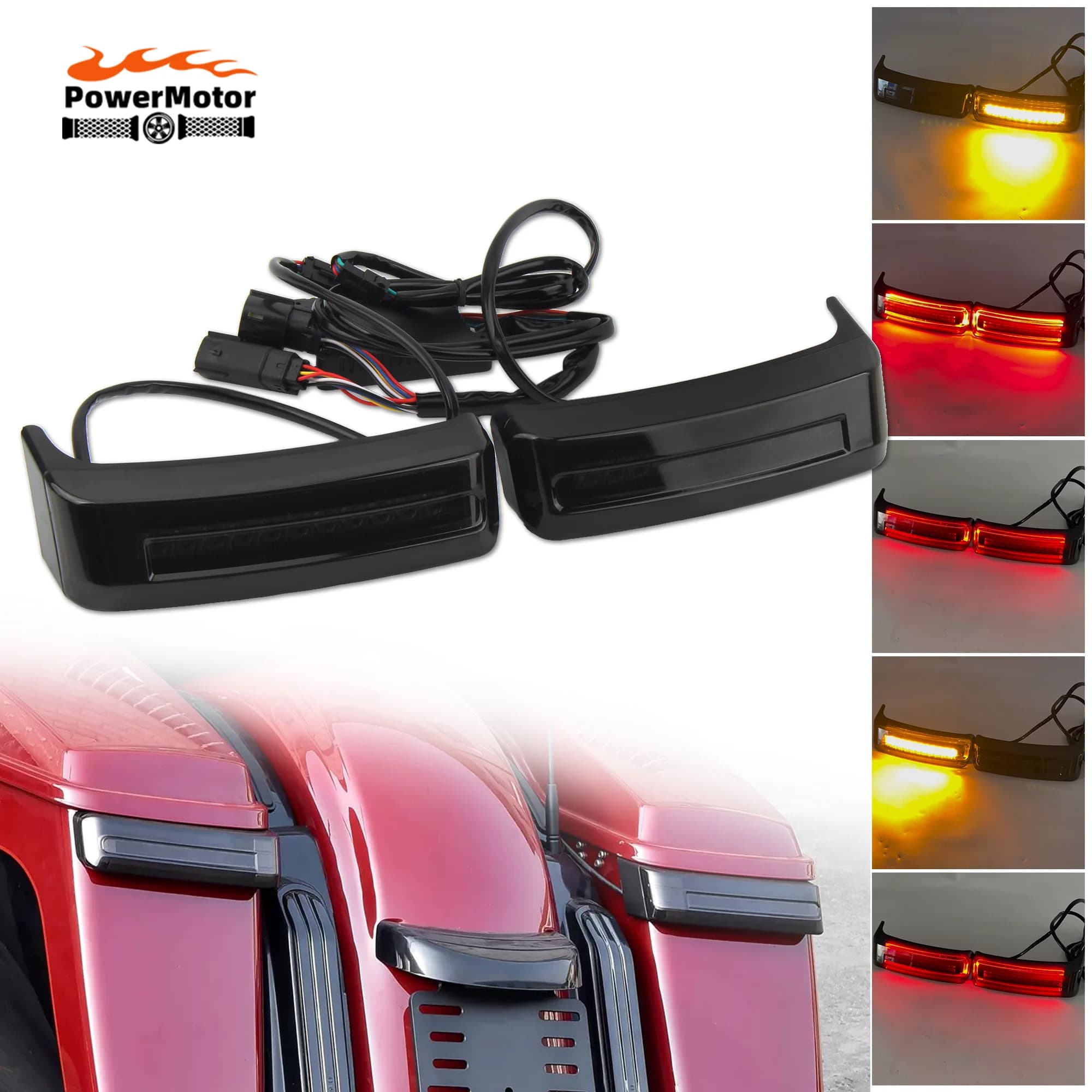 Luce freno posteriore per bagagli moto per Harley Touring Street Glide Road King FLHR 14-22 Indicatori di direzione a LED per moto Fanali posteriori