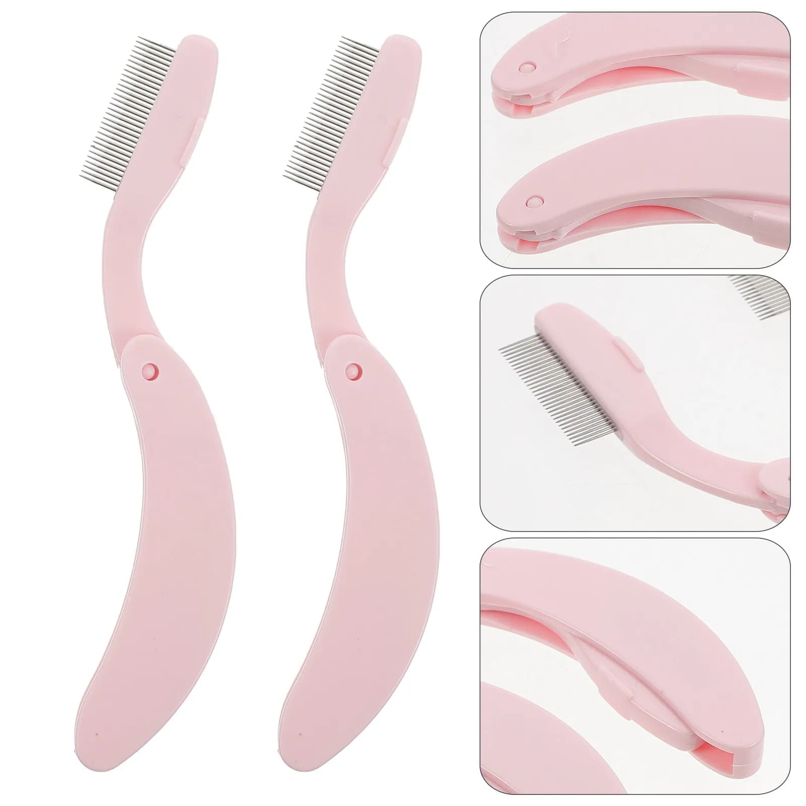 Set di 2 Spazzole Multifunzionali per Ciglia e Sopracciglia, Strumento di Bellezza Portatile Perfetto per Casa, Salone, Viaggio, Trucco e Modellamento