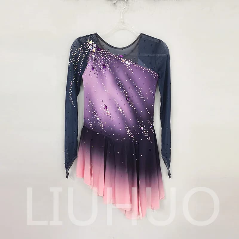 LIUHUO Ice pattinaggio artistico vestito ragazze donne adolescenti elastico Spandex concorrenza all'ingrosso