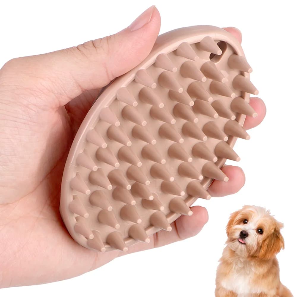 Strumenti per il lavaggio Cane Gatto Spazzola per pulizia rapida Strumenti per spazzole Spazzola per massaggio Lavatrice per animali domestici Setole morbide e delicate in silicone Detergente Pettine per cuccioli