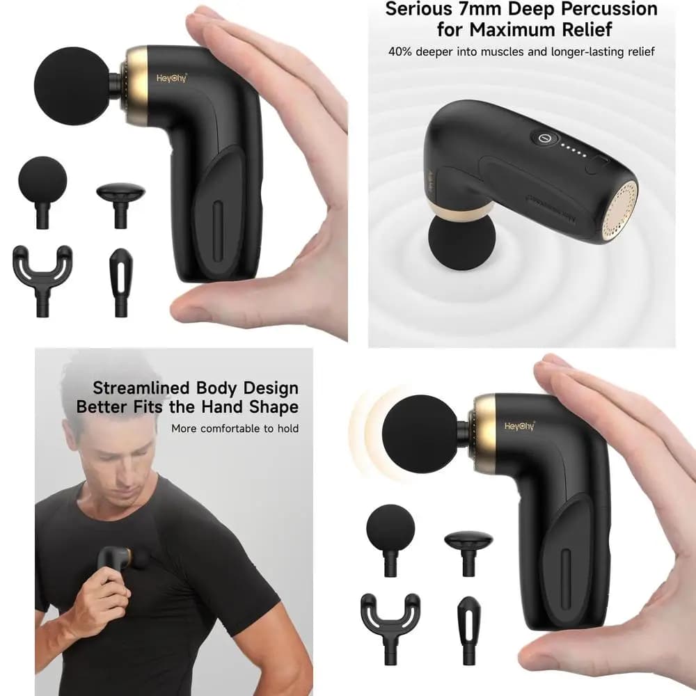 Deep Muscular Lifting Gun - Portable Massage Massage for Athletes, Office and Home Use (Nero)