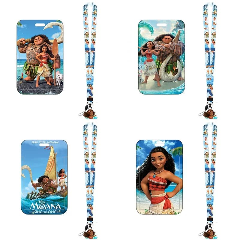 Dsn Sailing Princess Moana Cartoon Lanyard Phone Rope Key ID Bank Card Badge Holder Neck Strap Keychain Necklace Lariat Gift