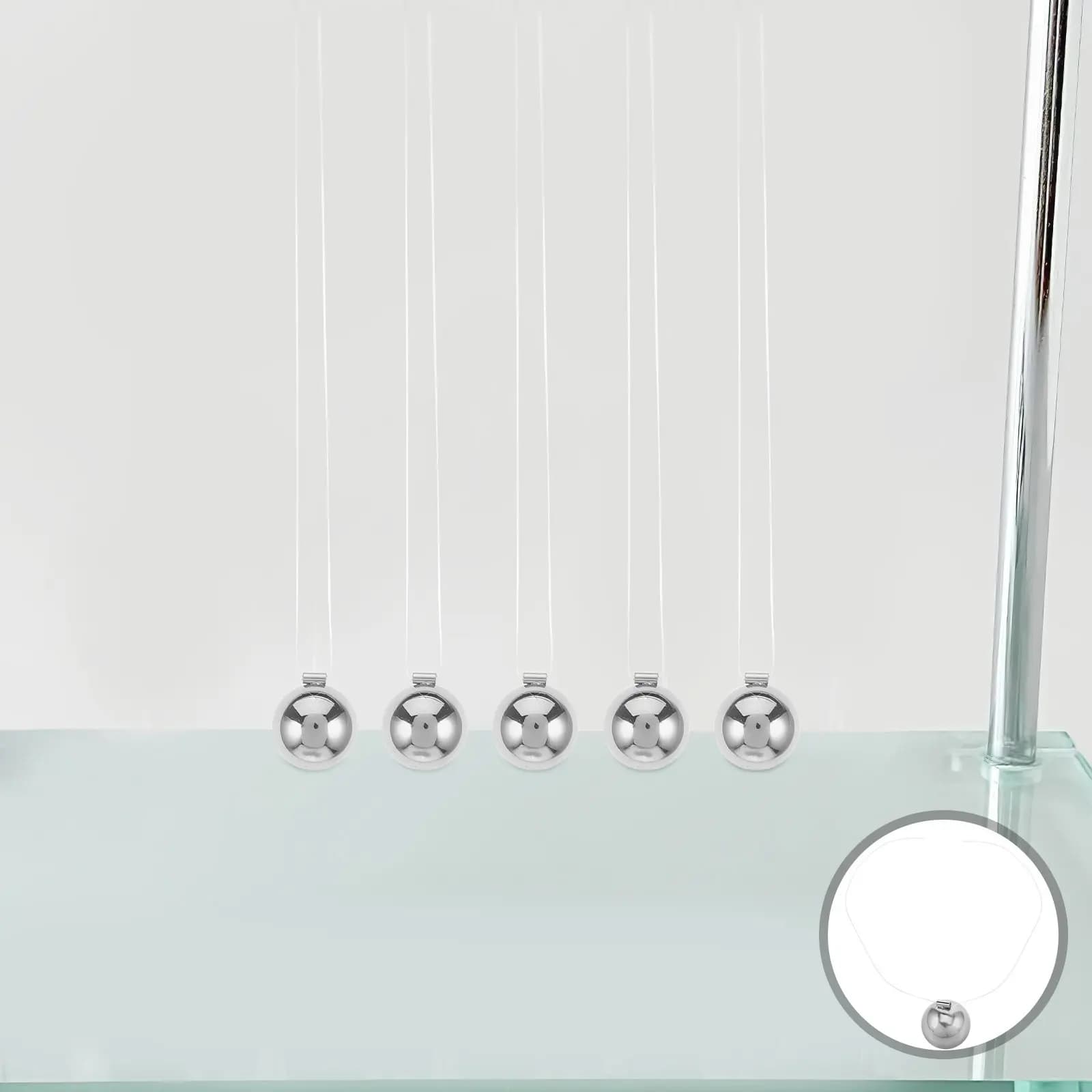 Set di 5 Sfere Bilanciate a Pendolo in Acciaio Inossidabile, Decorazione da Scrivania, Gadget Fisico