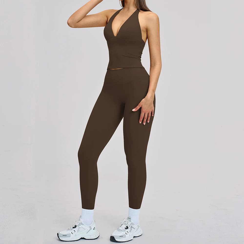 Women's sports suit 2 Pieces, Yoga set, Fitness clothing, Gymnastics suit, High waist leggings, Sporty suit