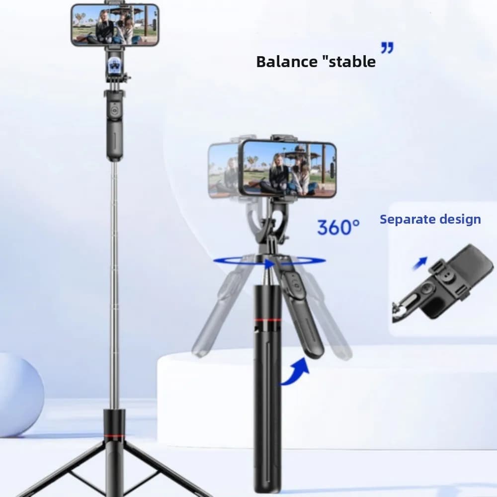 360 ° Selfie rotating Bastone selfie Bluetooth portable 1.7 m Portable adjustable portable tripod for selfie