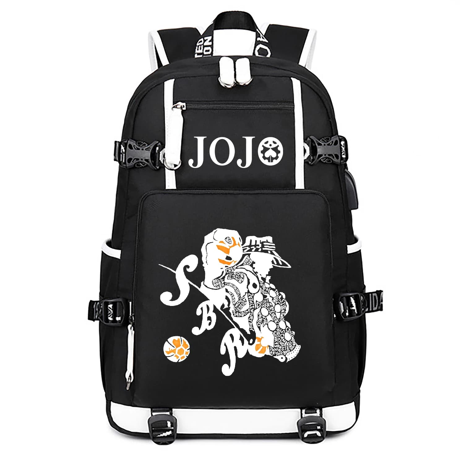Le bizzarre avventure di JoJo Zaino scolastico grande Anime KILLER QUEEN DIO Bookbag Zaino da viaggio Oxford Cartoon USB Laptop Rugzak