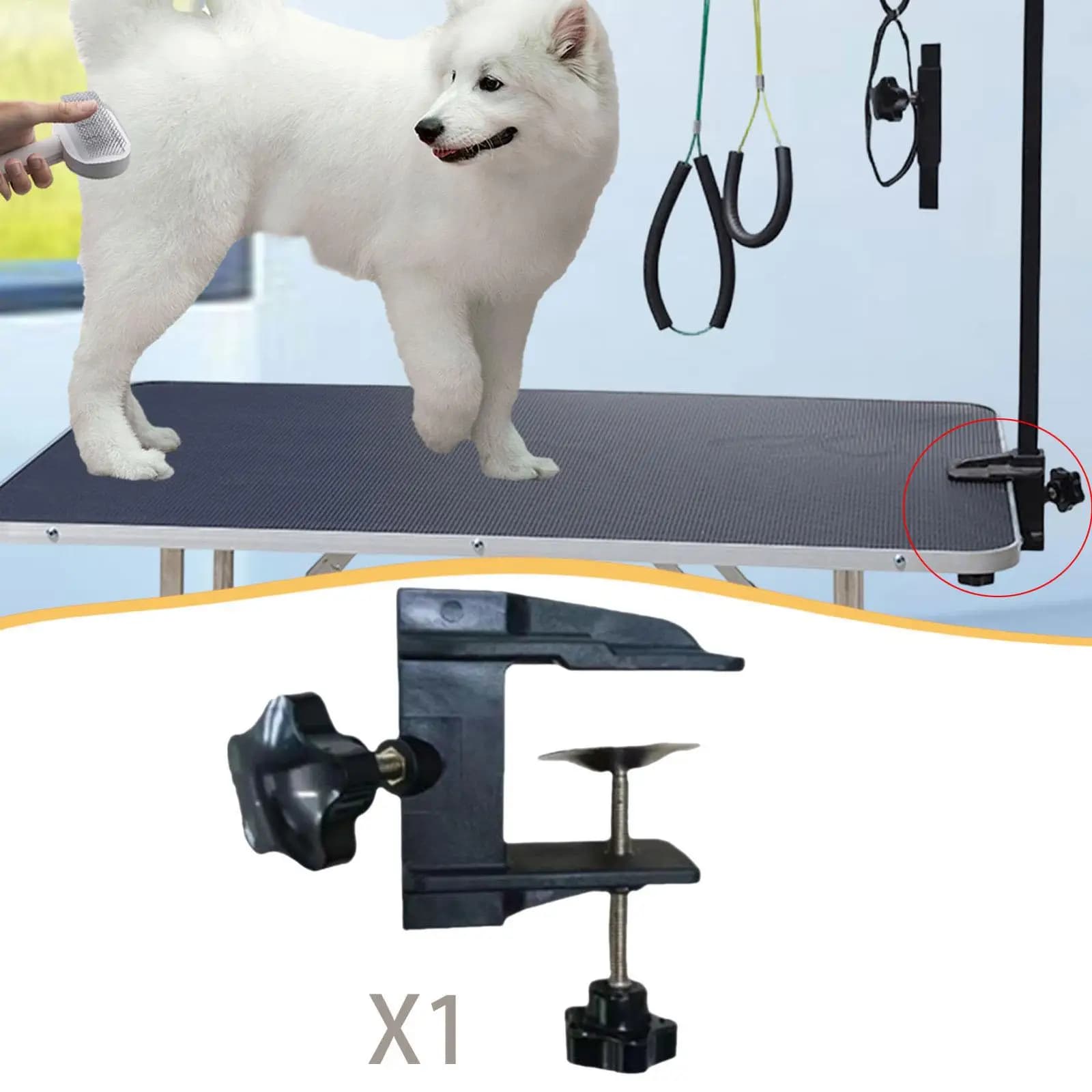 Supporto Regolabile per Braccio da Toelettatura per Cani, Accessorio Robusto per Tavolo da Toelettatura per Soluzioni di Toelettatura Animali Domestici