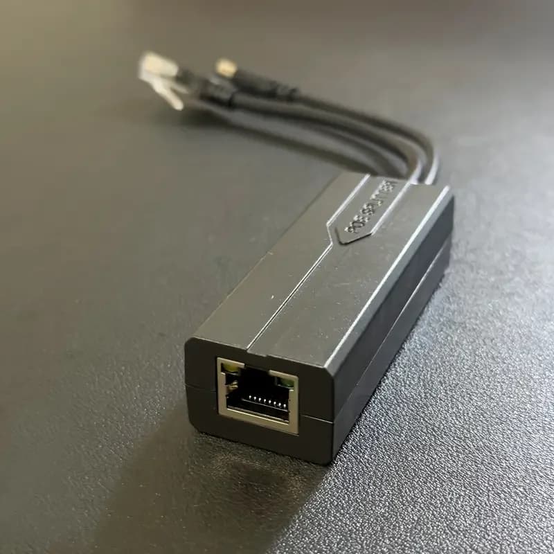 Cavo Adattatore POE da 48V a 12V 2A 10/100M, Iniettore POE, Alimentatore Power Over Ethernet, Splitter Adattatore per Telecamere IP