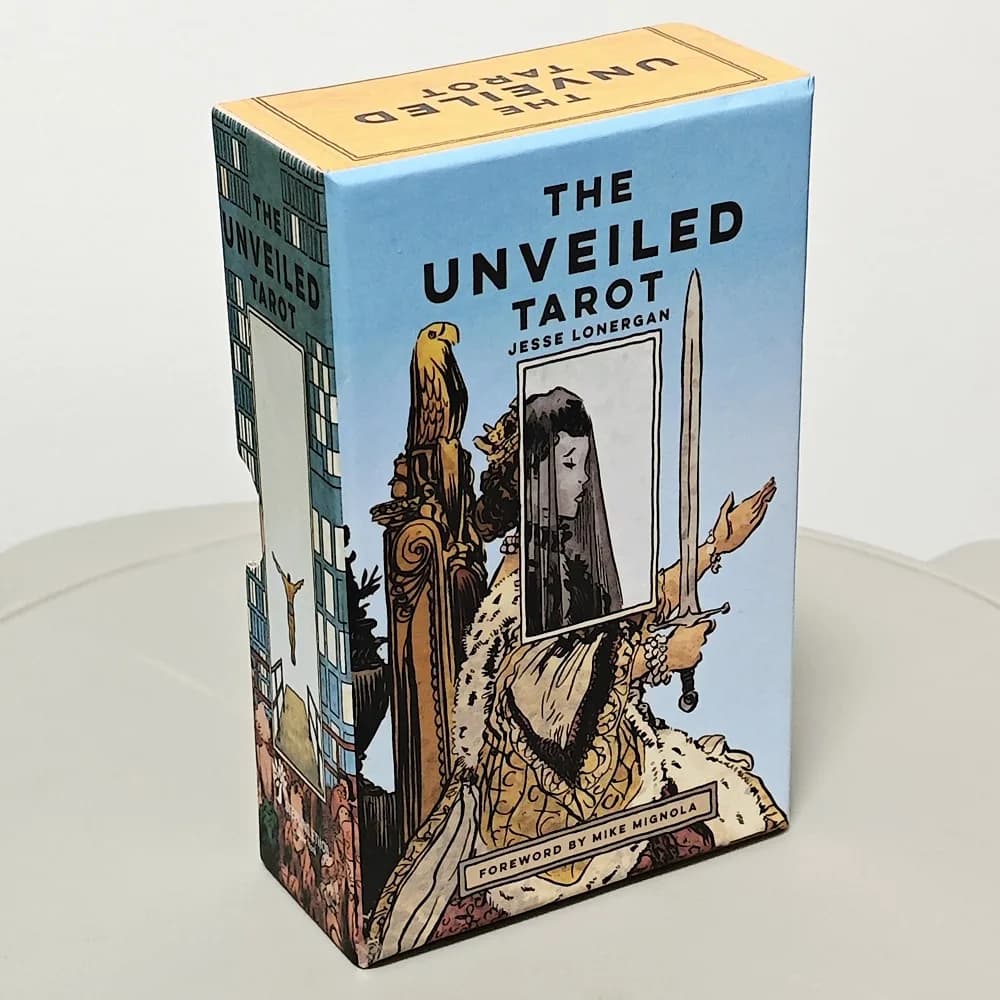 The Unveiled Tarot 80 carte dei tarocchi (con 2 carte speciali) in scatola rigida stampata su cartoncino doppio goffrato da 350 GSM 12 * 7 cm