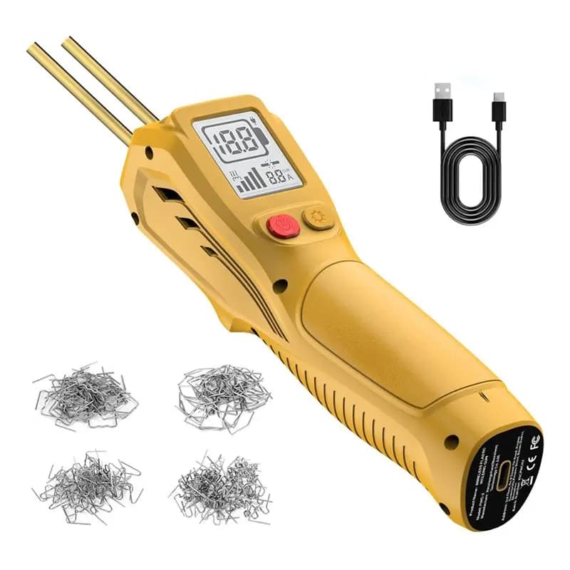 ABHI - Saldatrice Portatile Wireless per Plastica, Pistola Saldatrice a Caldo per Riparazione Paraurti Auto con 200 Graffette