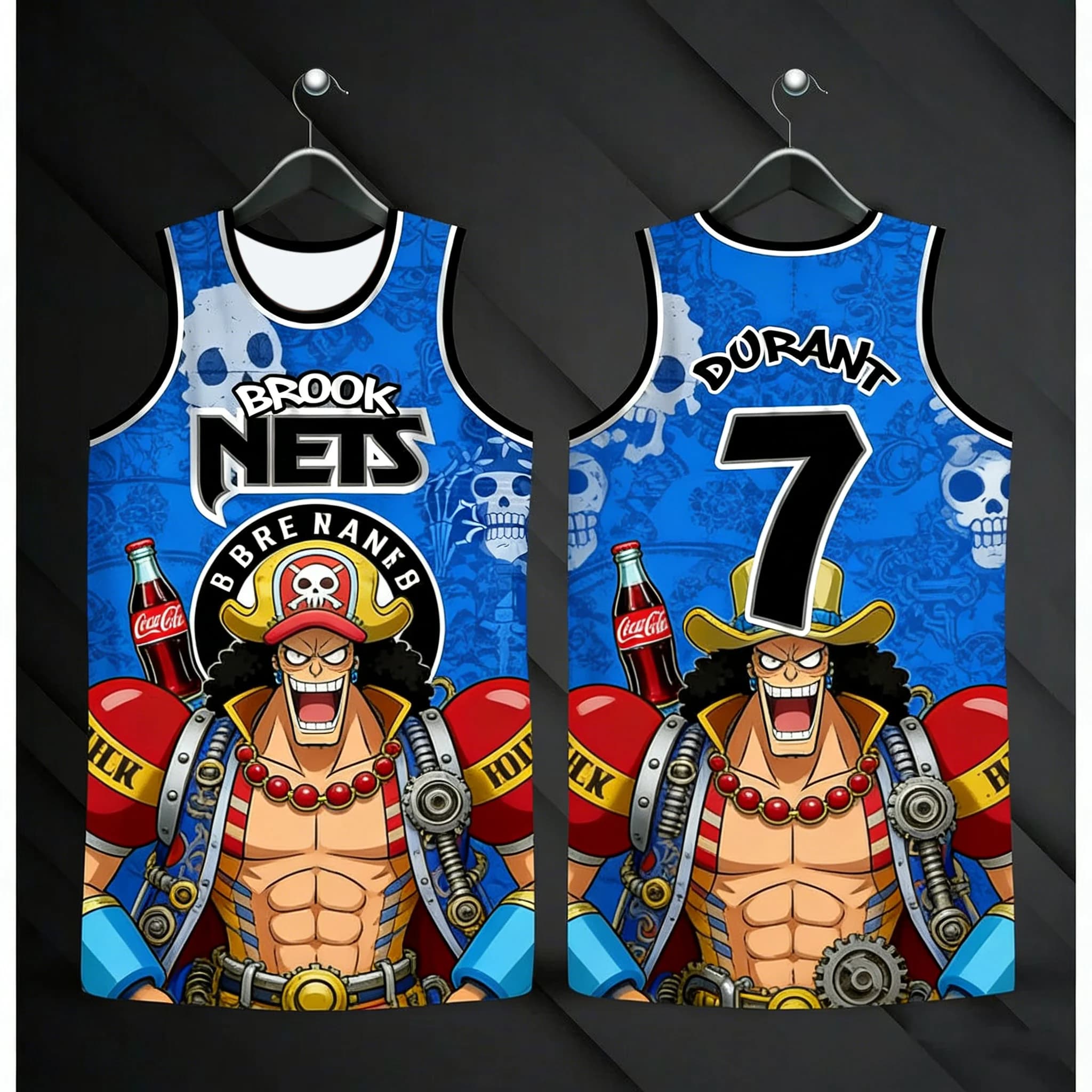 Basketball clothing for children with quick drying for summer. Men's Casual vest New basketball shirt from the regular version of the anime "One Piece".