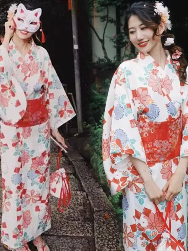 Costume Fotografico in Stile Kimono Tradizionale Giapponese per Ragazze, Accappatoio per Servizi Fotografici, Moda Etnica Femminile