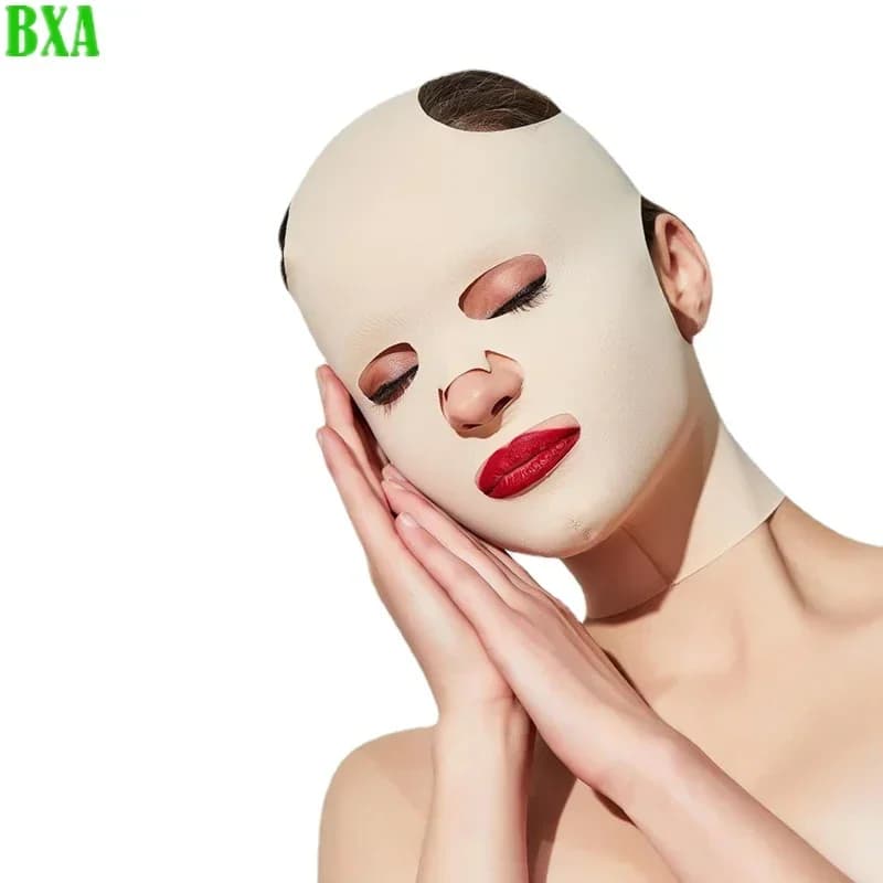 BXA Maschera per dormire Benda dimagrante viso 3D Riutilizzabile Traspirante Bellezza Donna Antirughe V Shaper Lifting completo del viso Bellezza