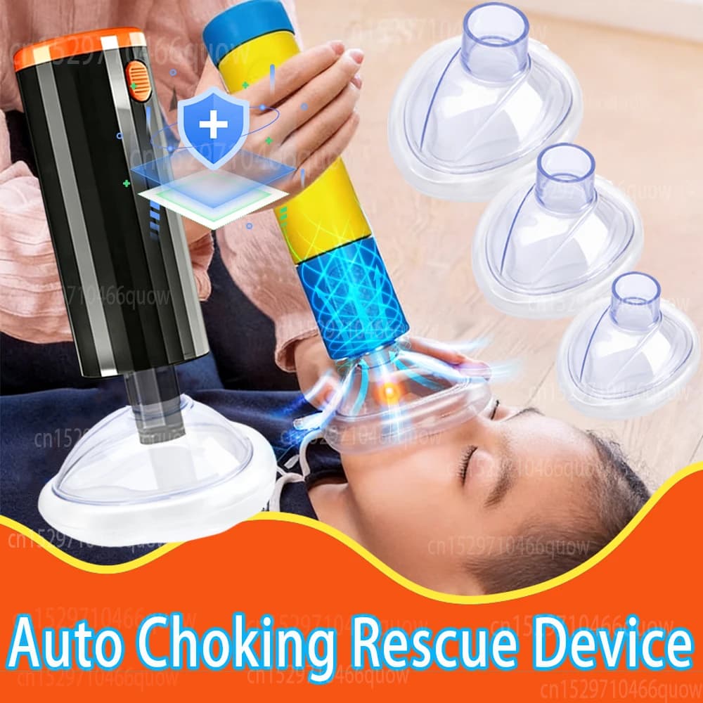 Dispositivo di Soccorso Anti-Soffocamento Automatico Kit di Primo Soccorso Dispositivi Anti-Soffocamento di Emergenza Aspirazione per Asfissia Adulti e Bambini Dispositivo di Soccorso CPR