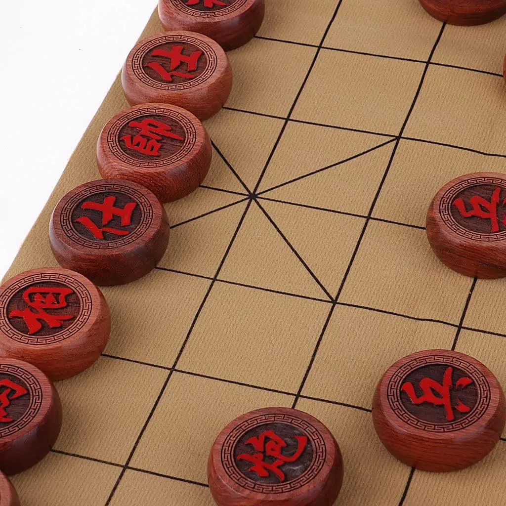 Collectible Chess Gift Classic Redwood Chinese Chess Set Exquisite Thematic Board Game for Decor