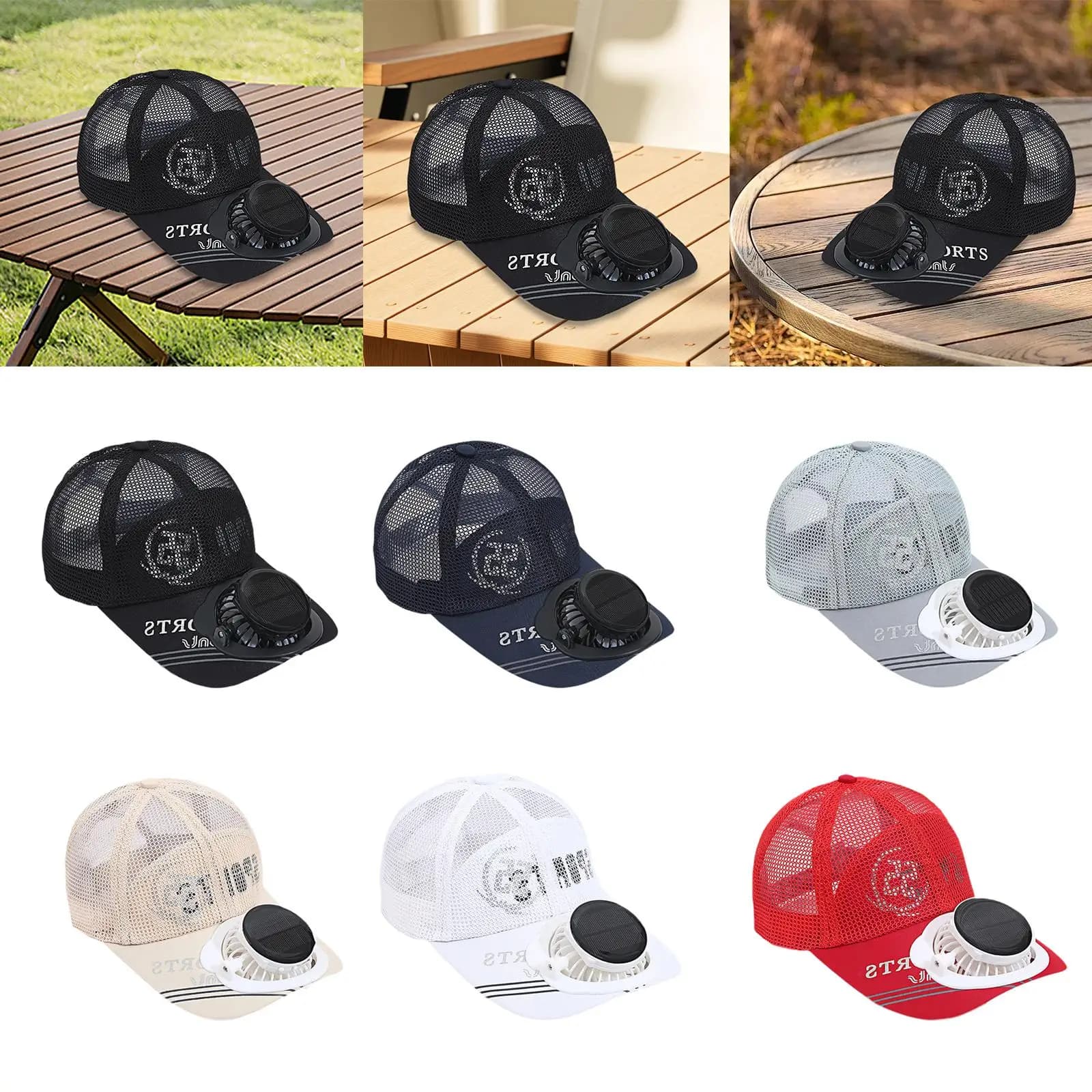 Cappello con visiera parasole con ventola Cappello con visiera da golf per viaggi con zaino in spalla all'aperto