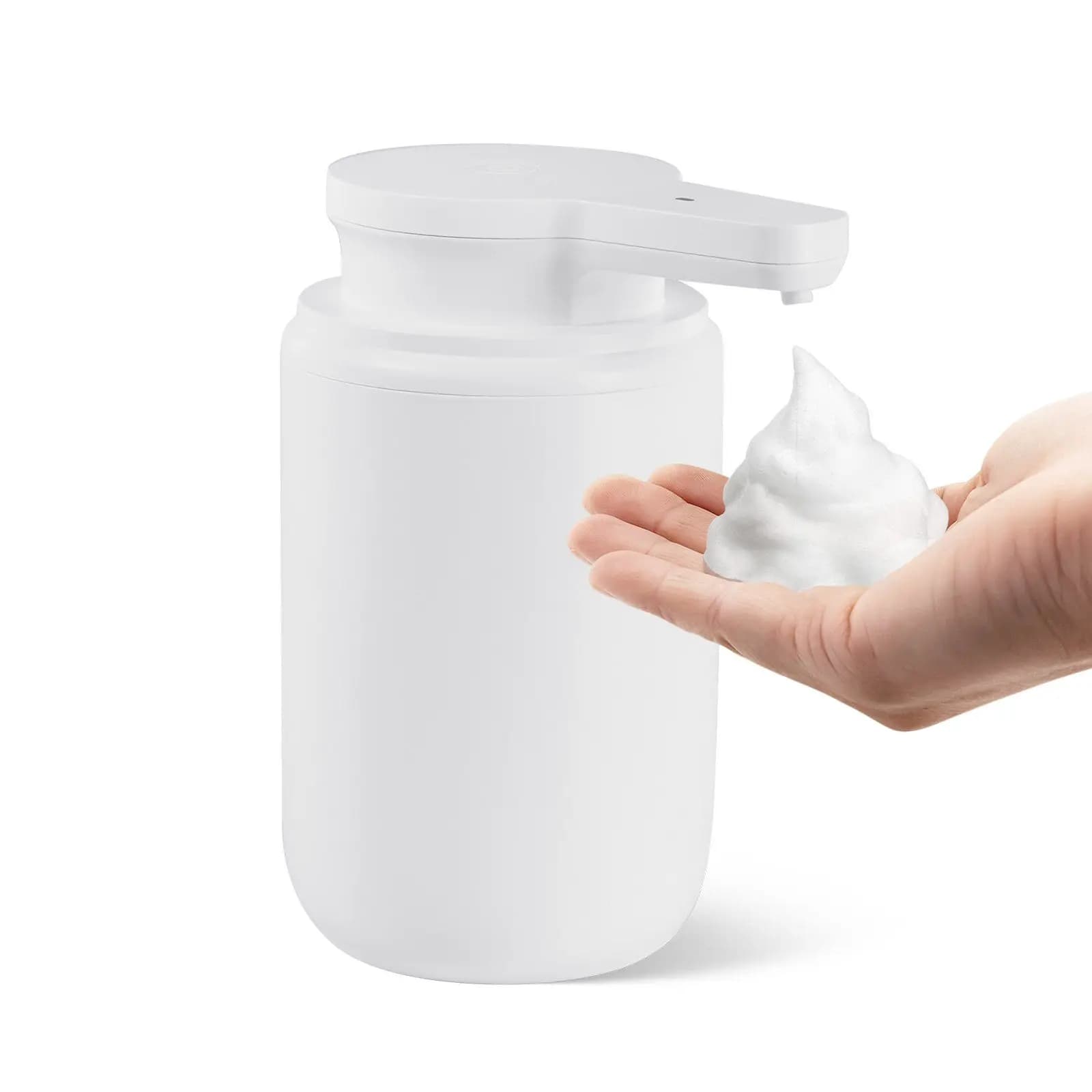 Dispenser di Sapone Automatico Ricaricabile, 300 ml / 10 oz, con Pompa, 2 Livelli Regolabili, Moderno e Senza Contatto