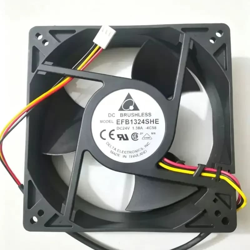 Original EFB1324SHE Fan for Danfoss Inverter Equipment Model 12738 12.7 cm 24 V 1.38 A