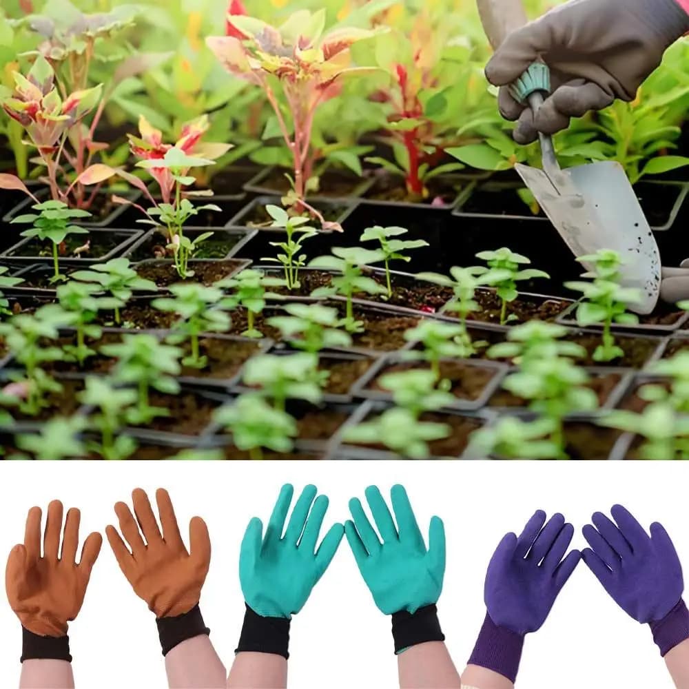4 paia di guanti da giardinaggio in materiale lattice, tessuto permeabile, design a prova di puntura, guanti a prova di puntura, comodo strato protettivo