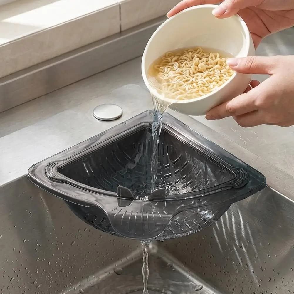 New Magnetic Silicone Sink Corner Rack Drain Strainer Basket For Kitchen, Storage For Trash Food Waste Fruits Vegetables