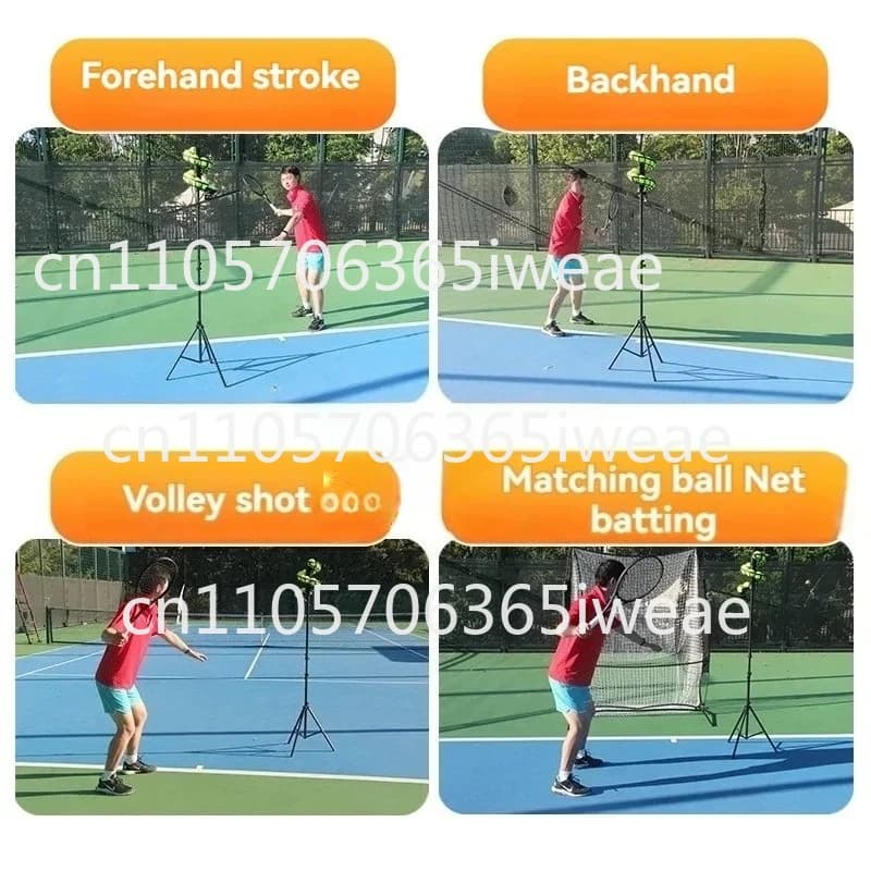 Macchina Automatica Portatile per Allenamento Tennis con Servizio Self-Service a Racchetta Singola