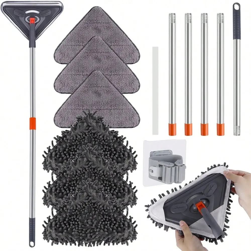 Inch Wall Cleaner With Long Handle, 360 Rotatable Wall Mop, Wall Washer Cleaner Tool For Walls Ceiling Fans Dust Baseboard Floo