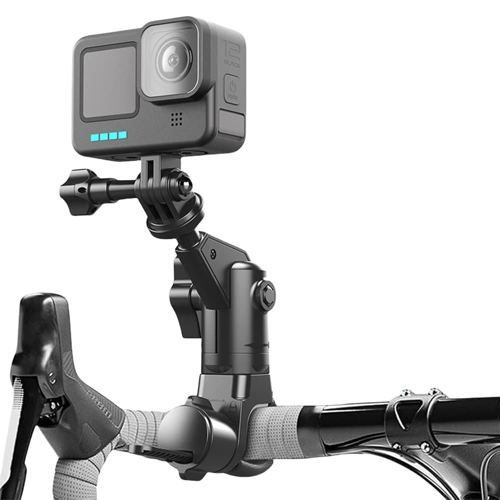 Staffa di montaggio per manubrio Supporto per fotocamera per bici da moto girevole a 360° per action camera Insta360 DJI