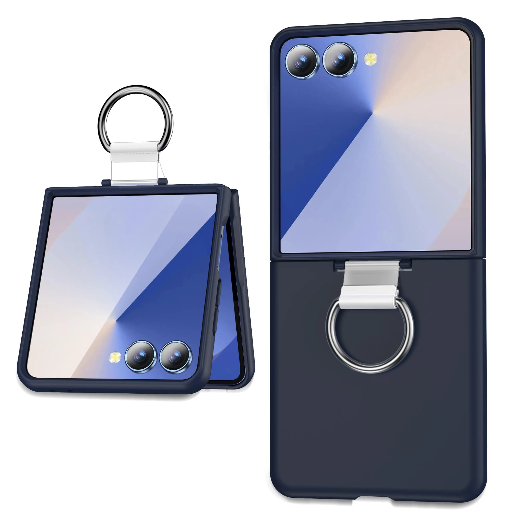 Anti-shock armor with support ring Phone case for Galaxy Z Flip 7 6 5 4 3 For Samsung Z Flip7 ZFlip7 flip6 5G Hard back cover for PC