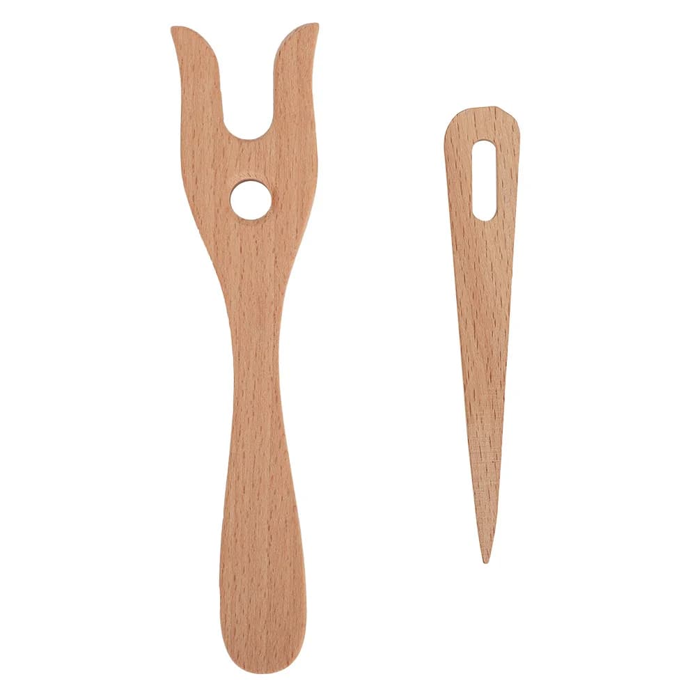 Strumenti per maglieria in legno tipo forcella, attrezzi fai da te per tessitura, per braccialetti e collane, utensili per intrecciare, ago da maglia in legno