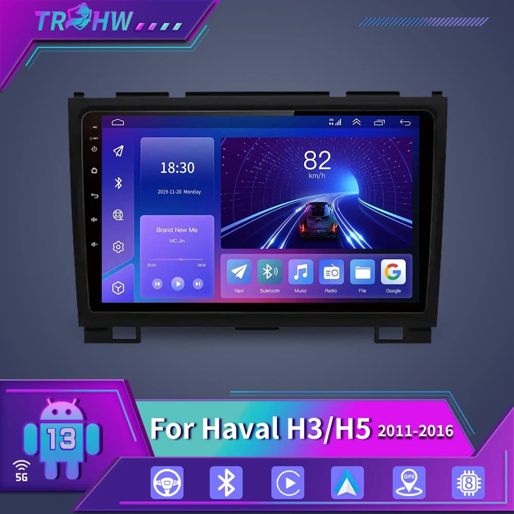 Per GREAT WALL Hover Haval H3 H5 2011 - 2016 autoradio lettore Video multimediale navigazione GPS Android 13 Carplay