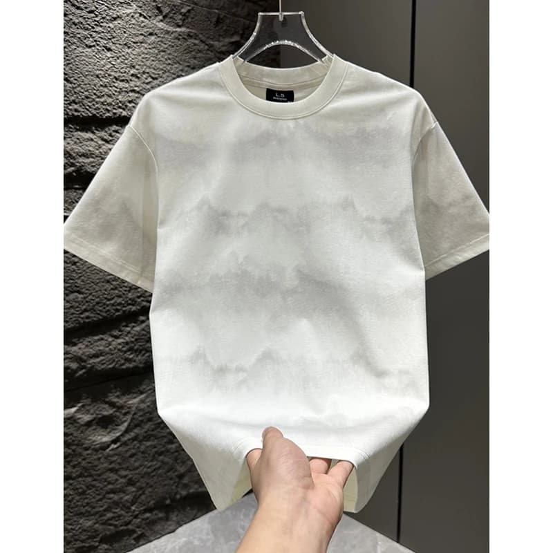 Unisex Color Short Sleeve T-Shirt round Neck Casual Loose Fit Summer New Style Korean Version for Students And Couples