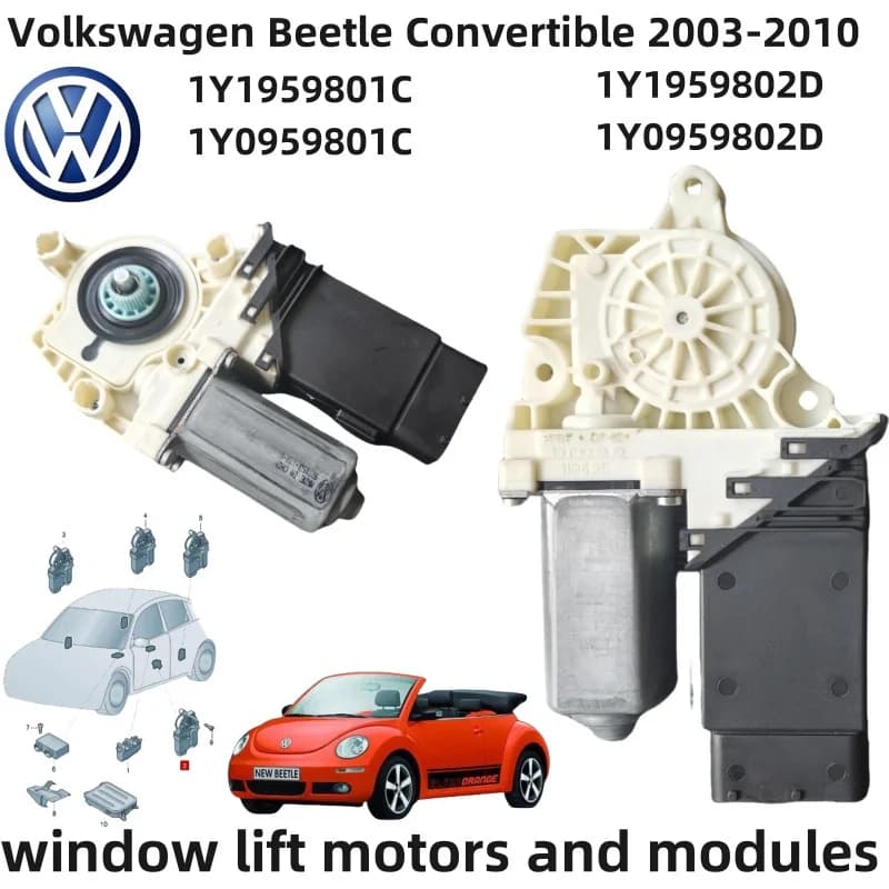 Per VW Beetle motori per alzacristalli convertibili Beetle Convertible window motors alzacristalli modulo di controllo della porta nuovo 1Y1959801C 1Y1959802D 1Y0959801C 1Y0959802D