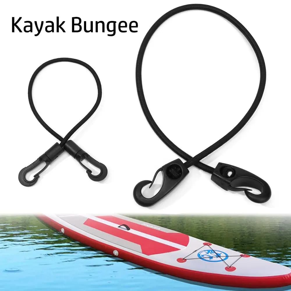 Guinzaglio per pagaia per kayak da esterno Supporto per guinzaglio da surf Gancio per cavo ammortizzatore Corda per legare Kayak Bungee Canna da pesca Cordino